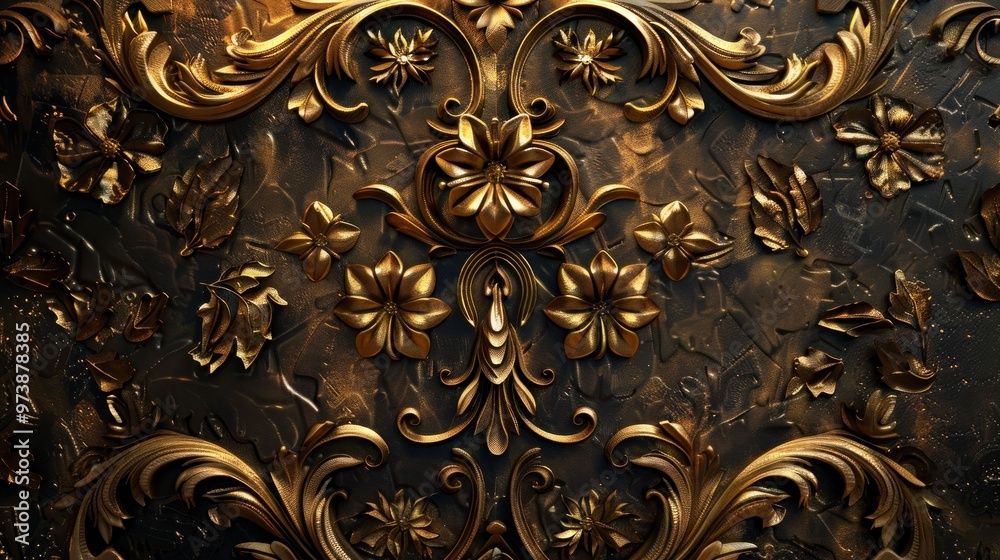 Iron ornament background seamless damask pattern luxurious. Iron ornament background seamless damask pattern luxurious.