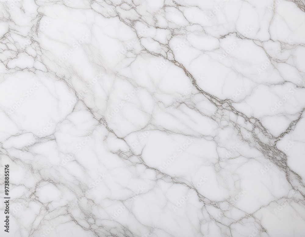 Fototapeta premium Elegant white marble surface featuring natural gray veins, ideal for use as a sophisticated and luxurious background or design element.