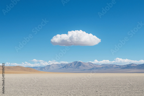 Desolate and silent desert hills