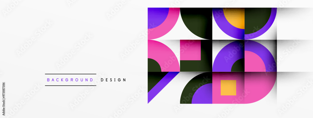 Geometric design abstract background - circles squares Geometric design abstract background - circles squares