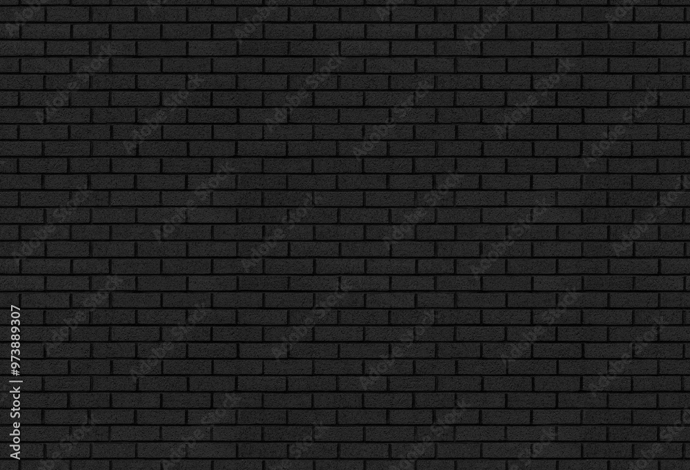 Brick wall painted as black background texture in a seamless pattern for a dark backdrop Brick wall painted as black background texture in a seamless pattern for a dark backdrop