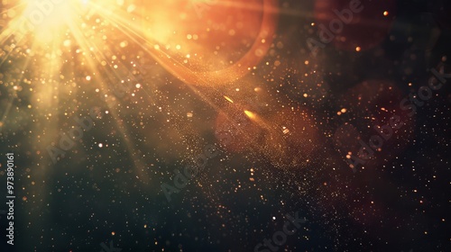 Designed film texture background with heavy grain, dust and a light leak Real Lens Flare Shot in Studio over Black Background. Easy to add as Overlay or Screen Filter over Photos overlay 