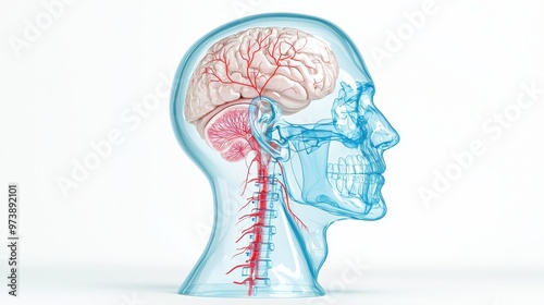 Exploring the Anatomy of Sleep Apnea: Detailed Visualization of Airway Structures in Medical Illustration photo