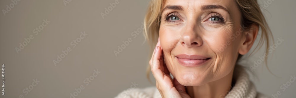 A contemplative woman with a gentle smile, showcasing confidence and positivity. Ideal for wellness, beauty, and lifestyle themes in marketing and advertising. A contemplative woman with a gentle smile, showcasing confidence and positivity. Ideal for wellness, beauty, and lifestyle themes in marketing and advertising.