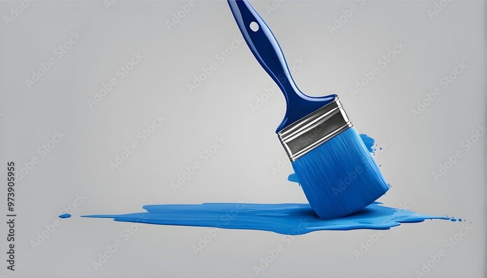 blue brush isolated on transparent background blue brush isolated on transparent background
