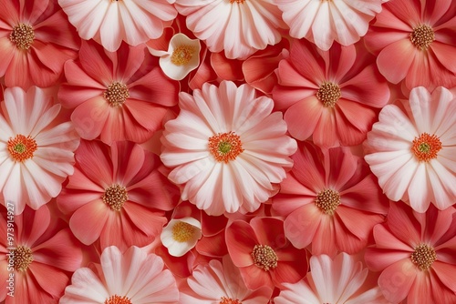 Delicate Coral Flower Petals on a Seamless Background with Ample Copy Space
