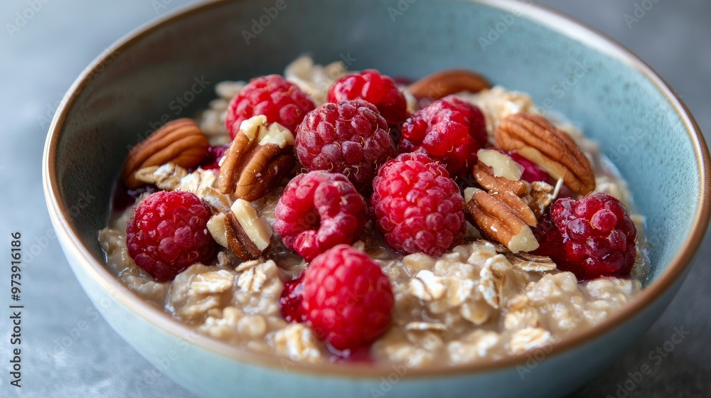 Nuts and berries in oatmeal Nuts and berries in oatmeal