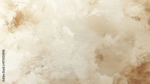 Abstract beige and brown watercolor background texture.