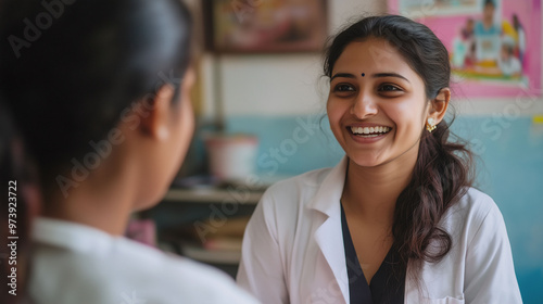 Doctor talking to patient in hospital | Woman doctor consultation at clinic