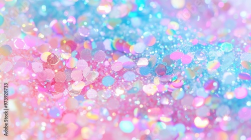 Rainbow glitter confetti backdrop for a vibrant birthday party invitation, featuring a whimsical blend of pink, blue, and green, perfect for a little girl's princess-themed celebration.