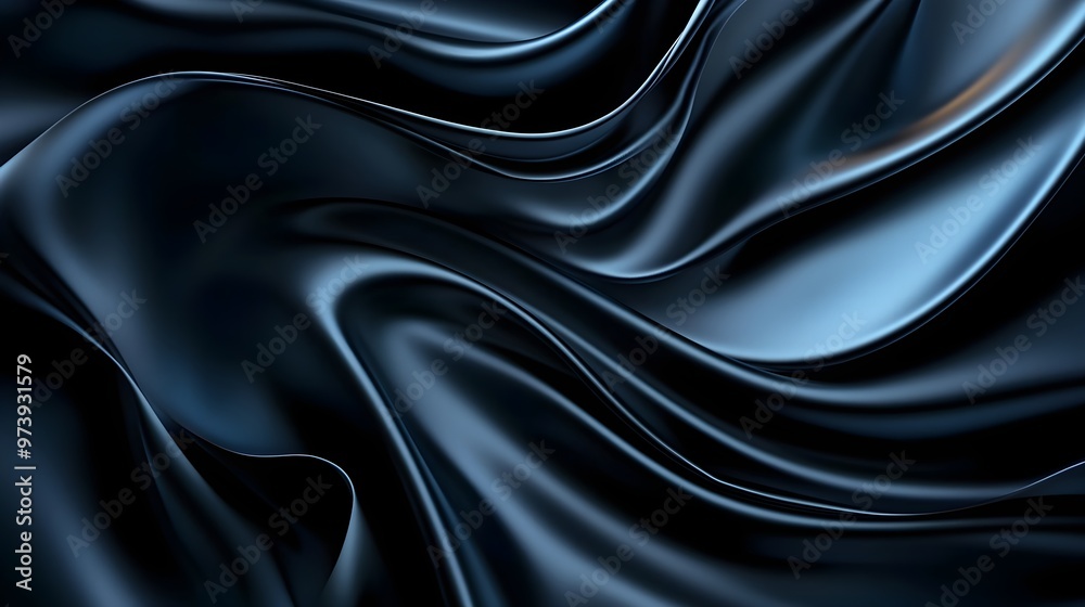 Fototapeta premium Smooth abstract forms, sleek futuristic shapes, cool metallic textures, modern design, minimalistic composition