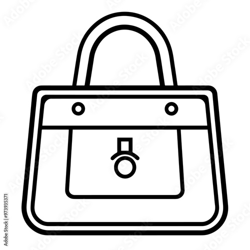 Clean vector outline of a versatile bag icon for various applications.