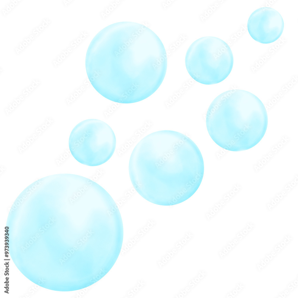 Obraz premium blue crystal ball water drop