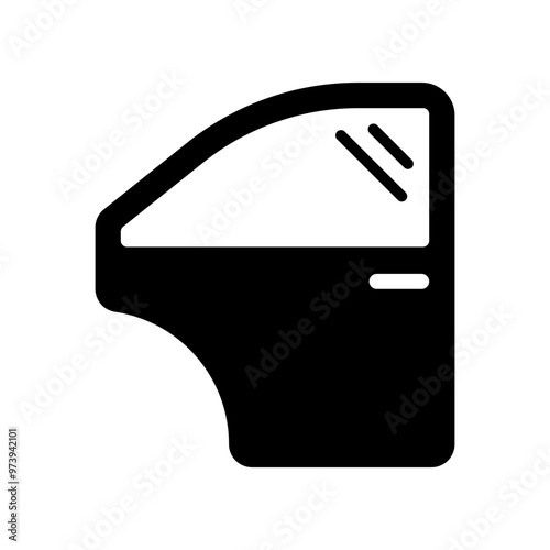 Car door icon isolated on white background.