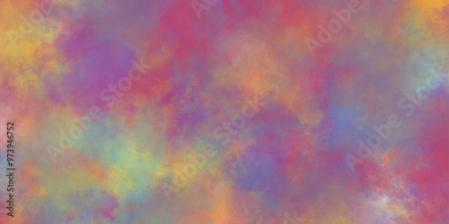 Watercolor paper texture background with cloudy stains and splashes, multicolor pastel rainbow gradient colors watercolor grunge texture, abstract colorful mixed color soft watercolor background.