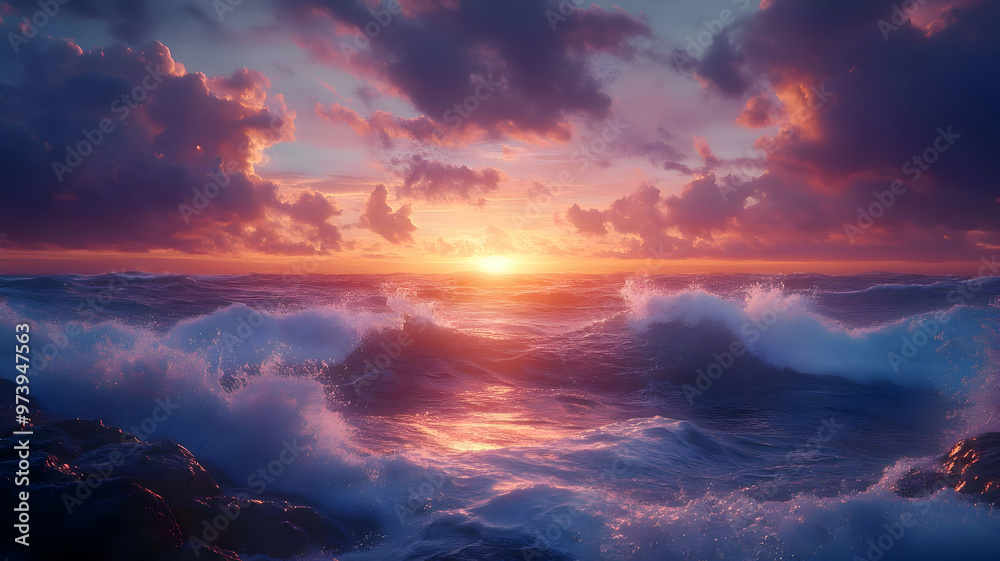 Sunrise Over The Sea in Autumns