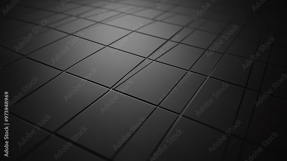 A sleek and modern black tile surface with a glossy finish, perfect for contemporary design or architectural backgrounds A sleek and modern black tile surface with a glossy finish, perfect for contemporary design or architectural backgrounds