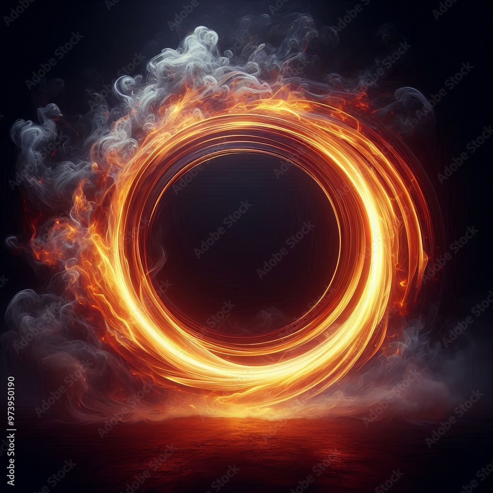 Abstract fractal burst background with glowing fire circle patterns and dynamic energy waves in a dark space, creating a vibrant and colorful illustration suitable for wallpaper or digital art Abstract fractal burst background with glowing fire circle patterns and dynamic energy waves in a dark space, creating a vibrant and colorful illustration suitable for wallpaper or digital art