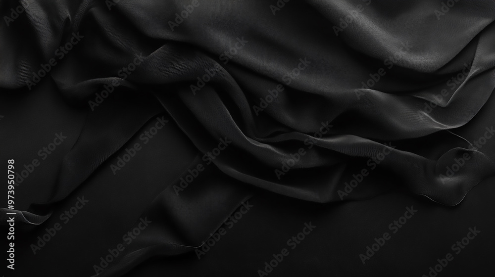 Black silk texture surface decorative background scene Black silk texture surface decorative background scene