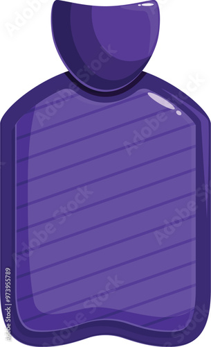 Classic purple hot water bottle providing warmth and comfort, perfect for soothing aches and pains