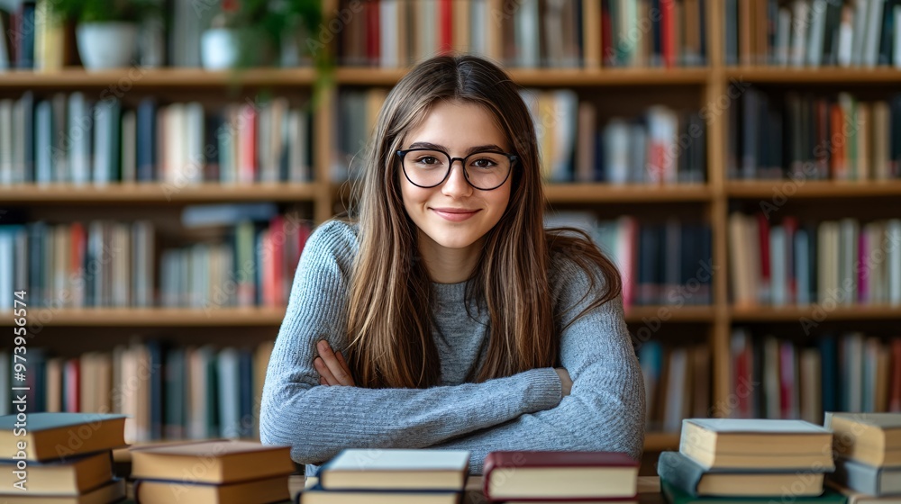 An older adult student participating in an online class with younger peers, showcasing lifelong learning and intergenerational engagement through technology. The home setting includes both books and