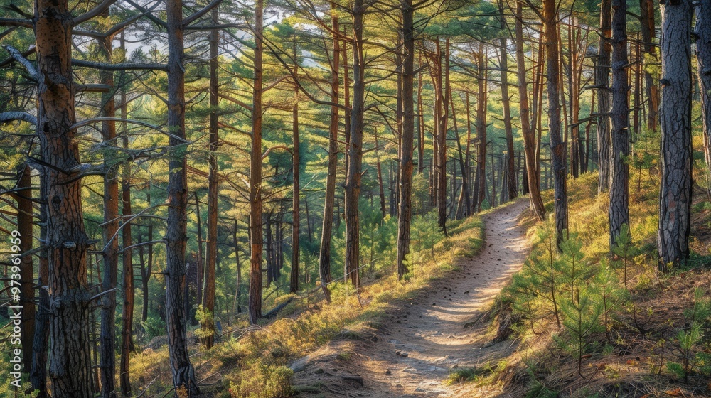 Golden Hour Forest Path Golden Hour Forest Path