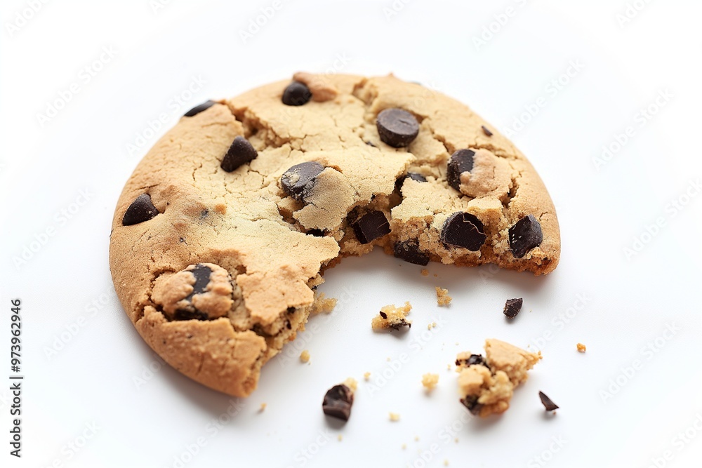 Chocolate chip cookies on isolated background Chocolate chip cookies on isolated background