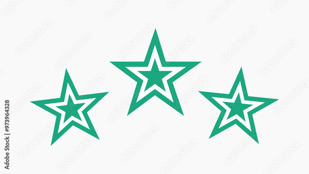 Green colour Illustration stars on white background Green colour Illustration stars on white background
