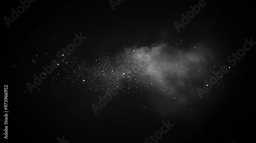 Milky Way in the night sky authentic black rough grunge distressed overlay texture surface