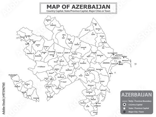 Geography Political map. Political map of country with capital, province or state capital, major cities and town.