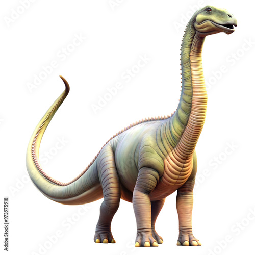 Picture of a Diplodocus, isolated on transparent background, PNG photo