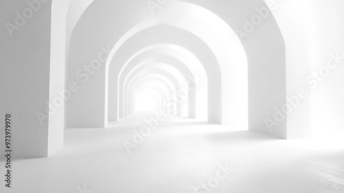 Futuristic Organic Tunnel with Soft Lighting and Smooth,