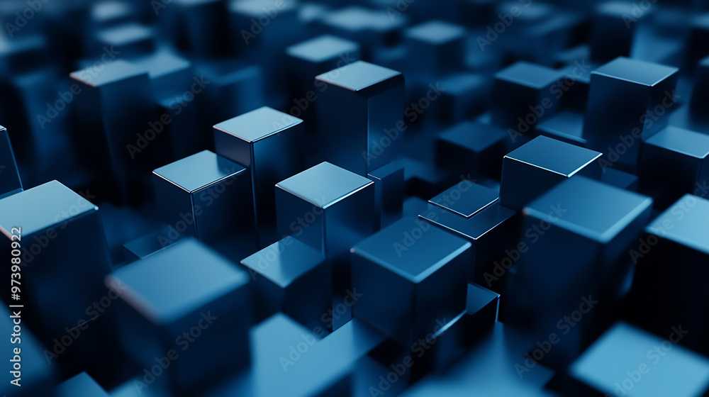 a group of black cubes
a group of black cubes