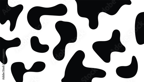 Cow seamless pattern. abstract liquid blotch shapes background. cow texture pattern. cow or dalmatian background