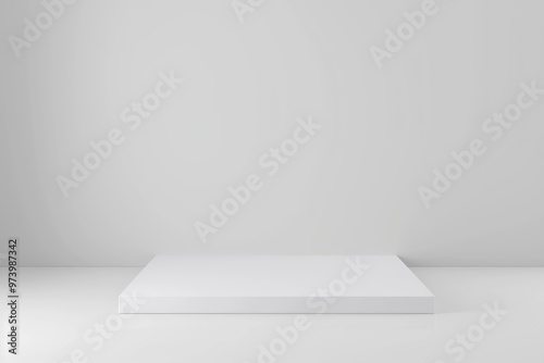 empty white room with white wall