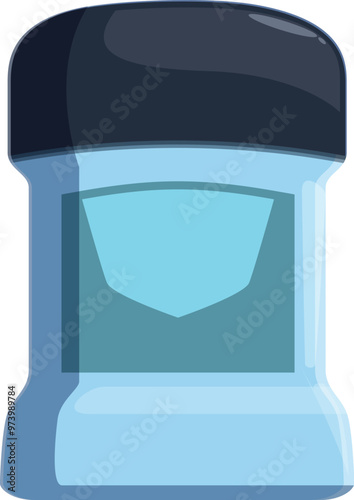 Blue deodorant stick with a blank label, ready for your branding