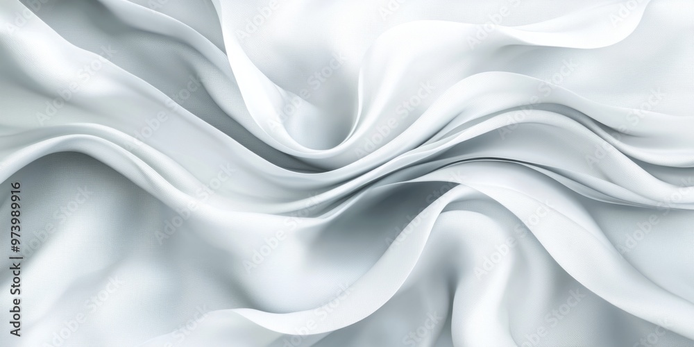 Obraz premium Soft waving abstract background in white and grey colors