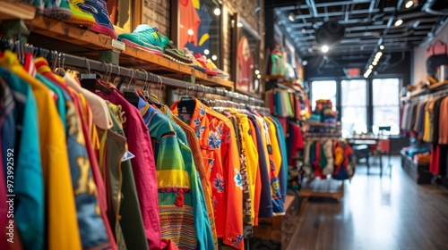 Wallpaper Mural A boutique luxury resale shop with elegant displays of vintage designer clothing, accessories, and high-end fashion items in pristine condition Torontodigital.ca