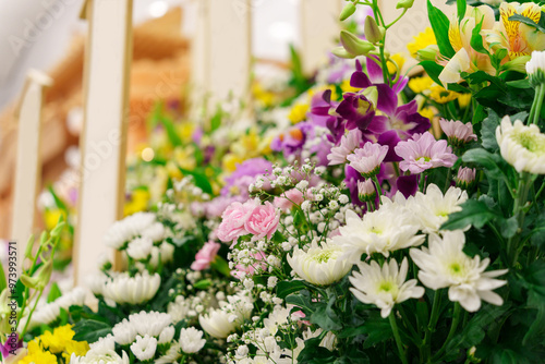 Obraz na płótnie 日本の葬式の供花 w salonie