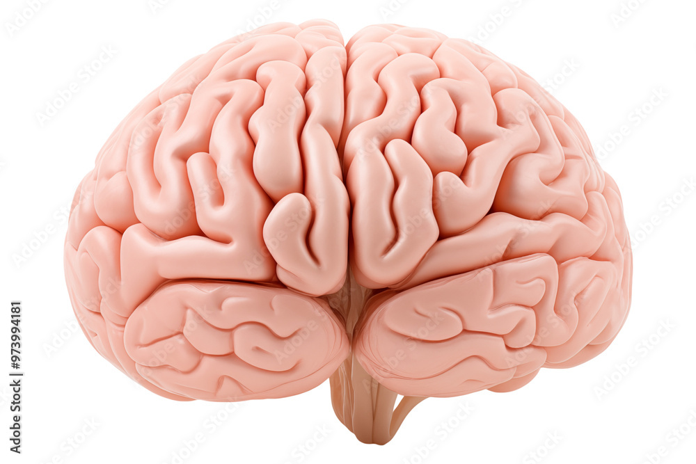 Model of human brain isolated on a transparent background. Model of human brain isolated on a transparent background.