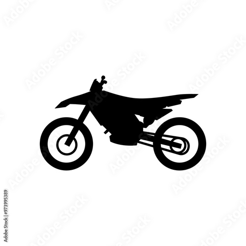 black silhouette motorcyle in different poses
