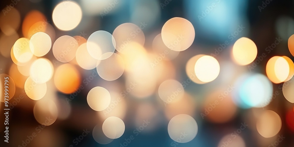 Fototapeta premium Blurred Christmas lights background with festive holiday bokeh and ornaments