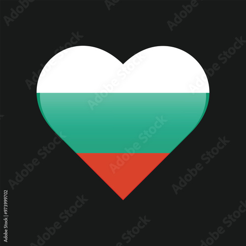 Flag of Bulgaria love icon shape. Vector illustration Free Download Flag of Bulgaria love icon shape. Vector illustration - GFXLoad