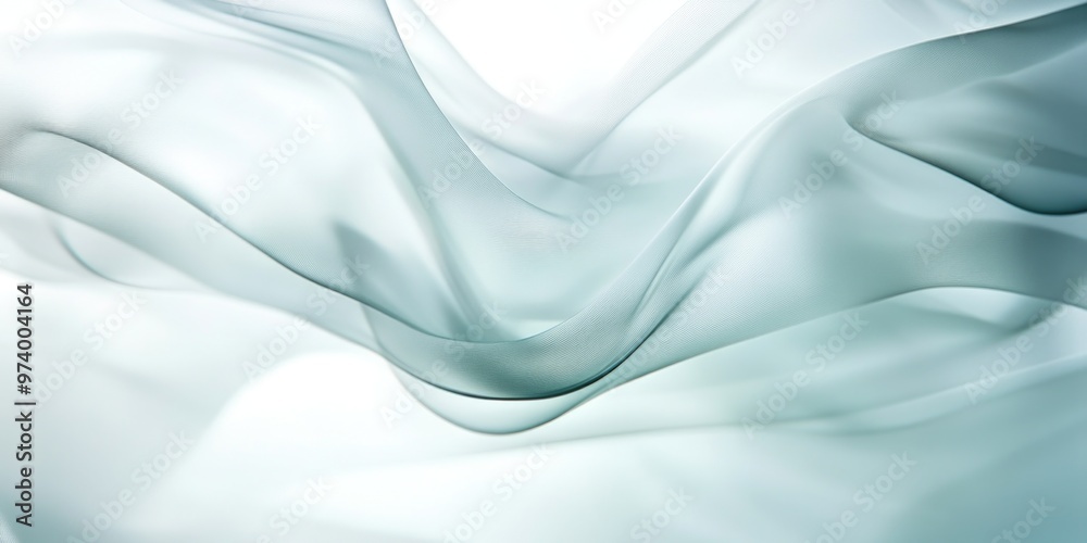 Fototapeta premium Soft waving smoke lined abstract background in white and grey colors