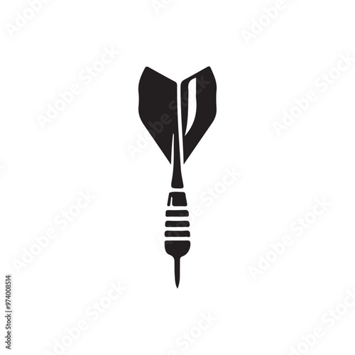 darts silhouettes Silhouette Illustration design template black and white