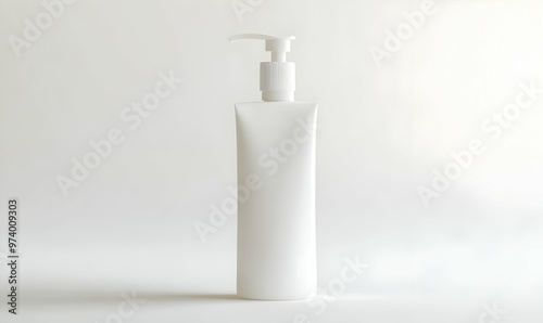 White cosmetic face cream texture. Lotion smear isolated on white background