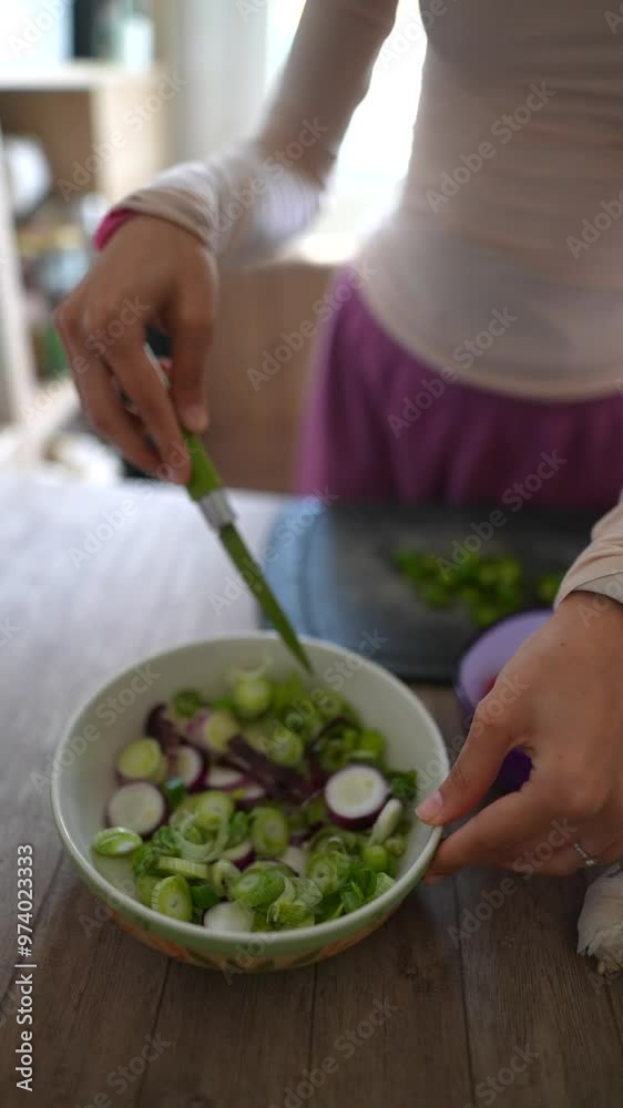 The Art of Preparing a Wholesome Healthy Salad in a Cozy and Inviting Kitchen Space The Art of Preparing a Wholesome Healthy Salad in a Cozy and Inviting Kitchen Space