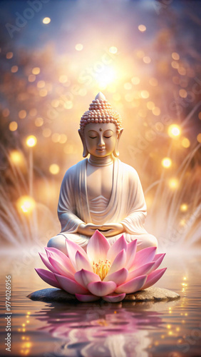 Buddha in lotus position wallpapers for I pad, Notebook cover, I phone, tab mobile high quality images