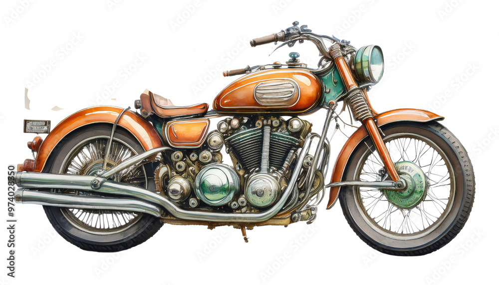 Fototapeta premium motorcycle isolated on white background 