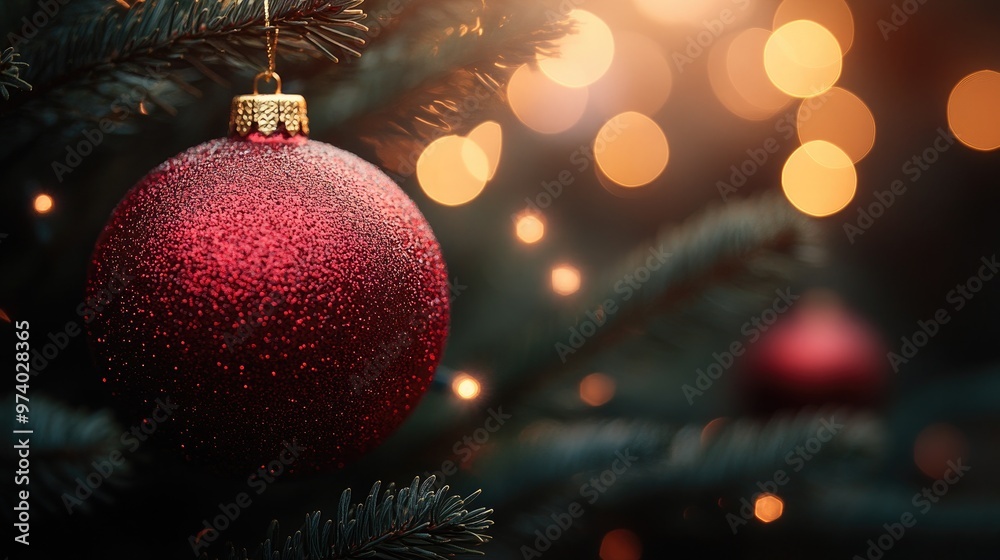 Close-up View of a Red Christmas Ornament for Holiday Decor and Celebration Inspiration Close-up View of a Red Christmas Ornament for Holiday Decor and Celebration Inspiration